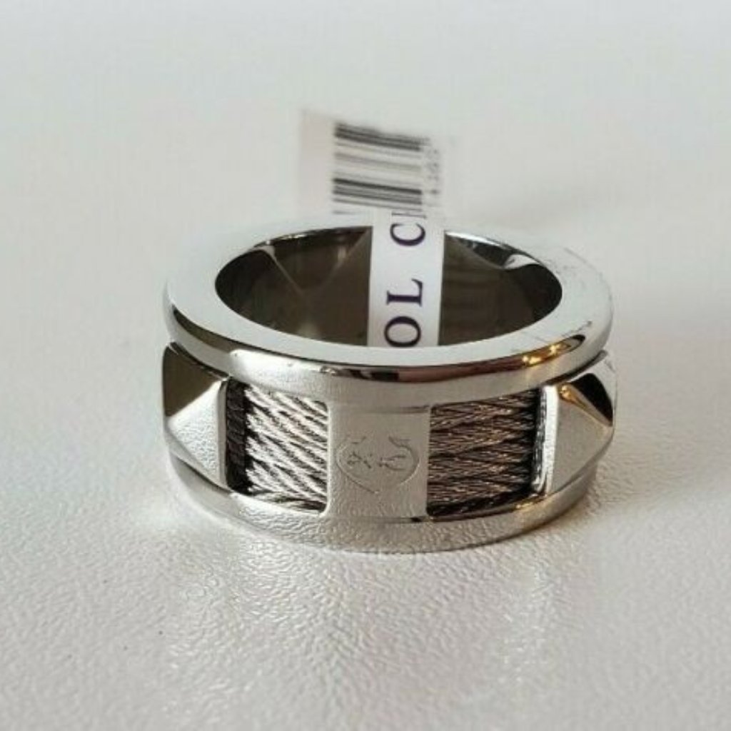 Charriol Forever Steel And Silver Pvd Ring Studs 130$